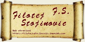 Filotej Stojinović vizit kartica
